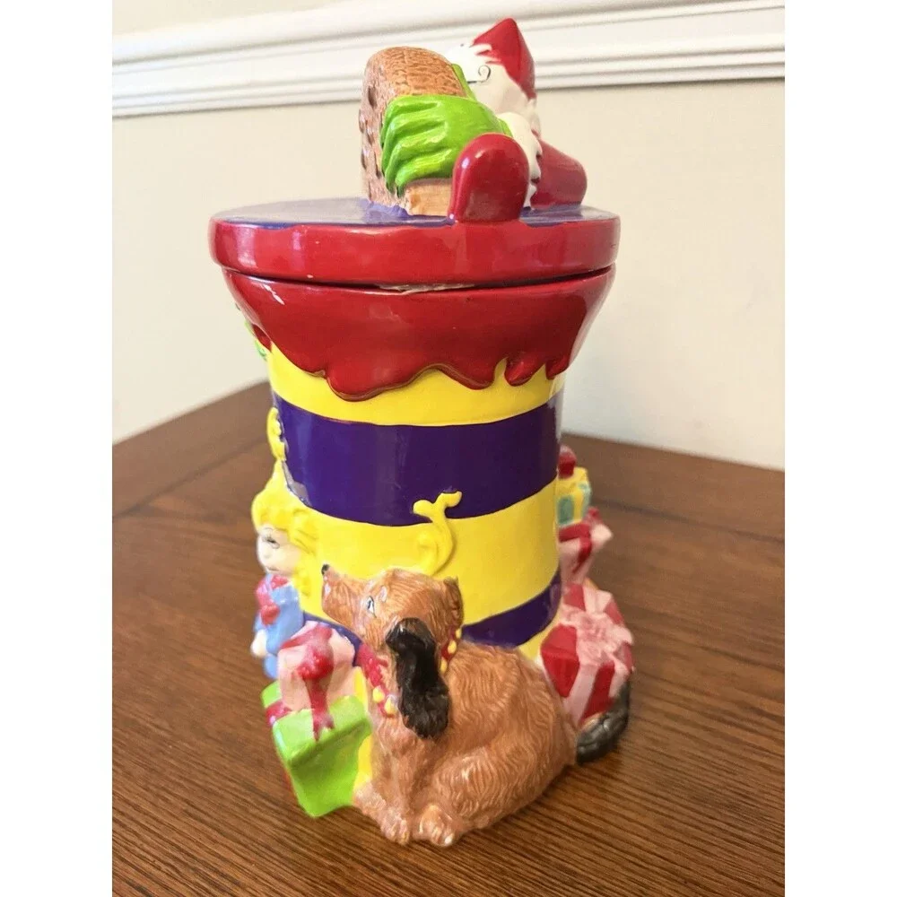 Dr. Seuss Grinch Christmas Cookie Jar Whoville Cindy Lou Who Max Dog Canister